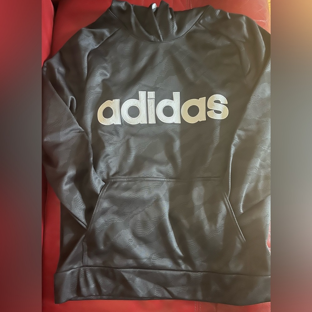 Adidas camouflage hoodie in black for juniors